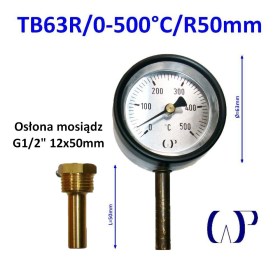 TB63R-0-500-R50mm G1/2 mosiądz